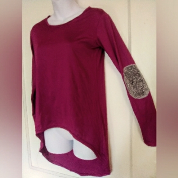 🌺BUNDLE ONLY🌺MJAORAN LADIES PLUM HI/LOW TUNIC LONG SLEEVED TOP - Picture 2 of 7